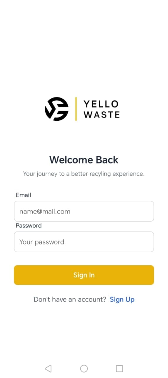 Mobile app authentication screen showing secure login options